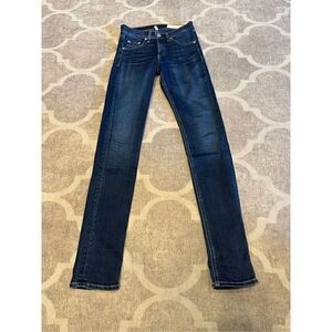 Rag & bone high rise skinny denim jeans size 24 dark wash